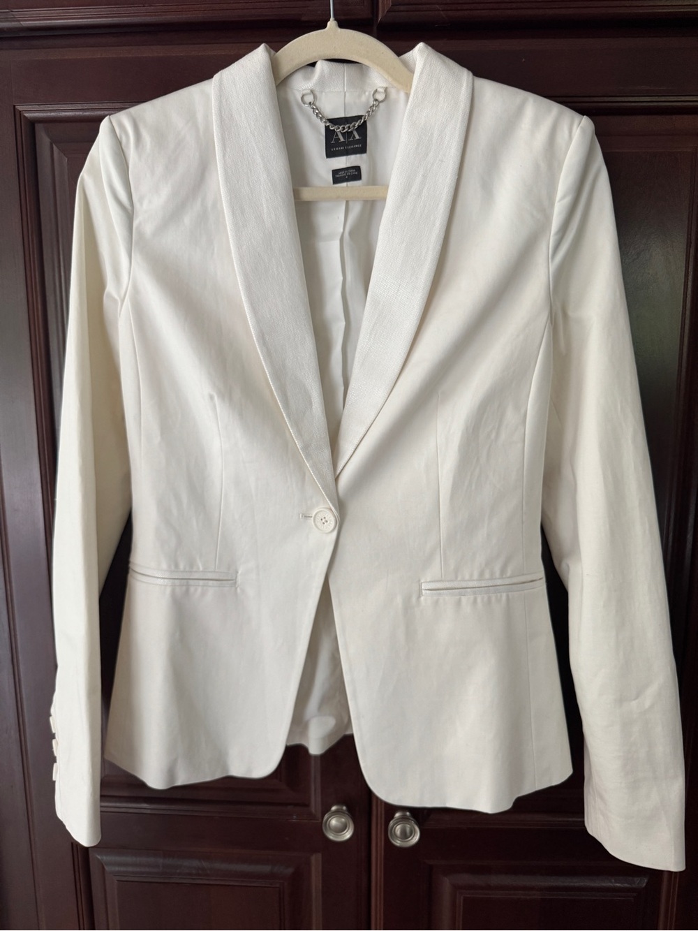 A/X Armani Exchange Shimmer Shawl collar Tux Blazer. Sz 4. Sample.  A+ Condition
